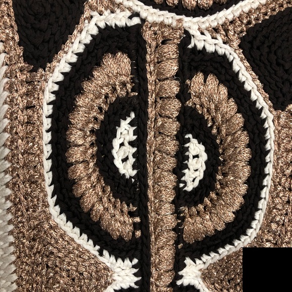 NWT Milly crochet gold and black tank dress M - Picture 6 of 8